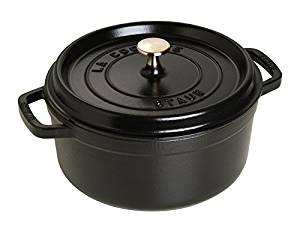 STAUB ラウンドココット 18cm ☆新品未使用☆ブラック Staub ストウブ ココット・ラウンド 18cm ブラック 中古 使用回数は4