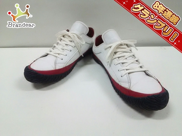 スピングルムーブ SPINGLE MOVE 靴 スニーカー 3 レザー 白×レッド メンズ