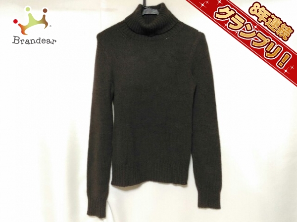 セオリー theory トップス 長袖セーター サイズ2 S ダークブラウン レディース タートルネック