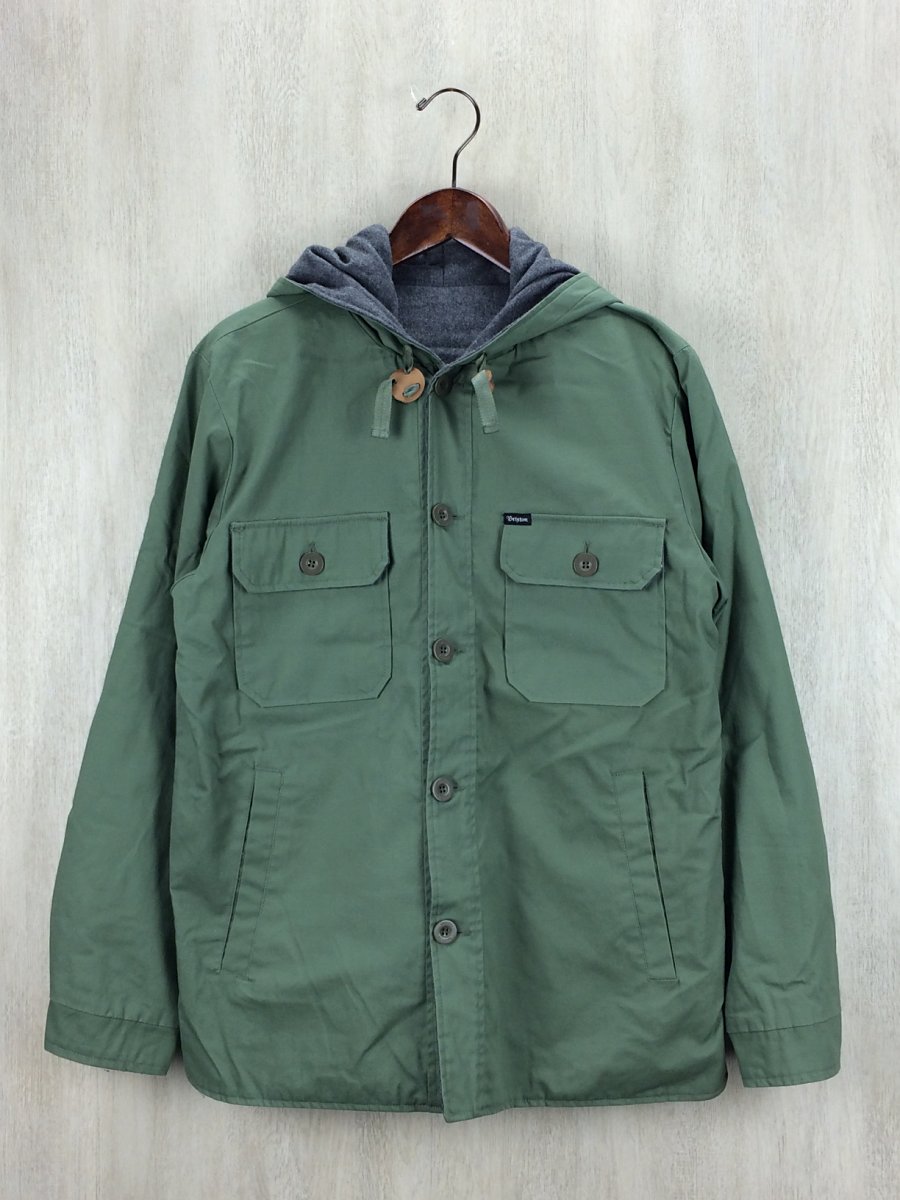 Brixton◇リバーシブルワークジャケット/ブルゾン/S/ウール/GRY/KHK 