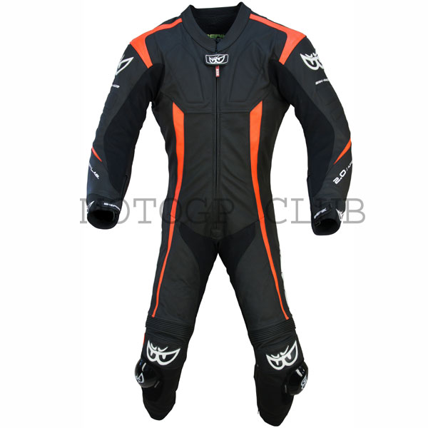 限定 BERIK ベリック レーシングスーツ 蛍光 FLUO RED 10639 50サイズ 即決 ツーリング サーキット バイク