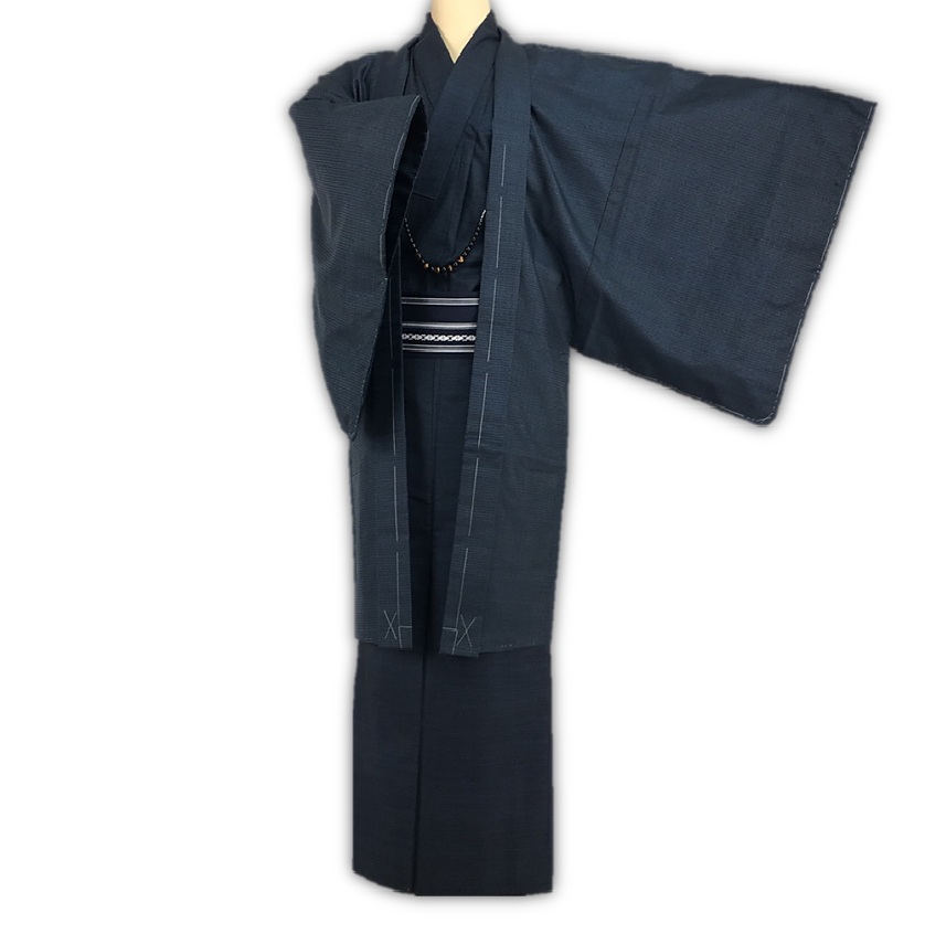 誠実屋】しつけ付き 未着用 美品 男物 本場大島紬 アンサンブル 100 