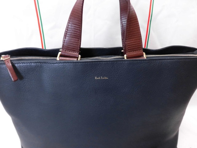 美品】☆ポールスミス PaulSmith☆トートバッグ☆レザー☆メンズ