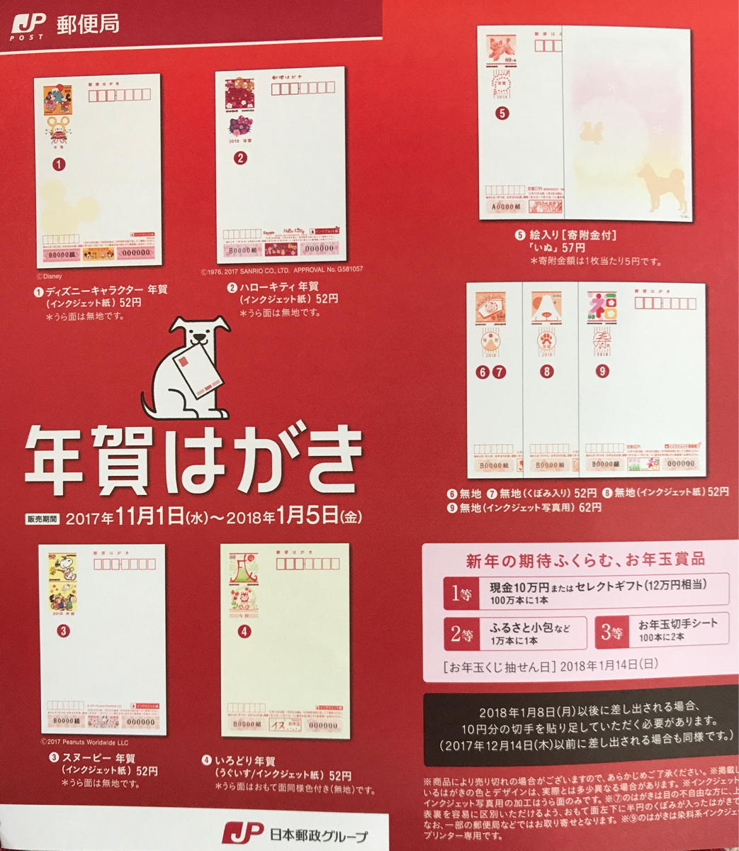 2018年度 年賀はがき インクジェット紙 200枚 送料無料