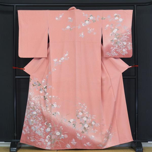 ≪2608≫ 流水に草花文様 正絹訪問着 美品 【公式通販】