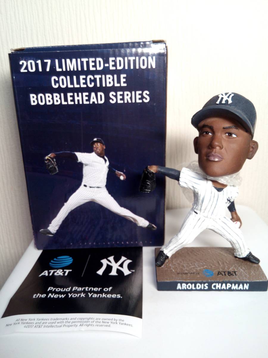 【非売品／球場配布】 アロルディス・チャップマン／ボブルヘッド(バブルヘッド)人形 (2017／ヤンキースコレクティブル④)