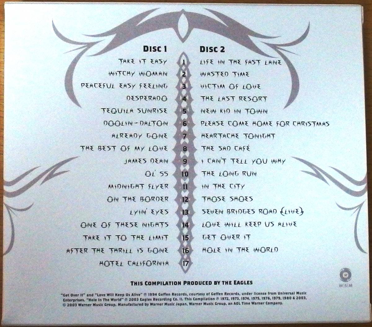 Eagles Complete Greatest Hits イーグルス ベストコレクション国内盤