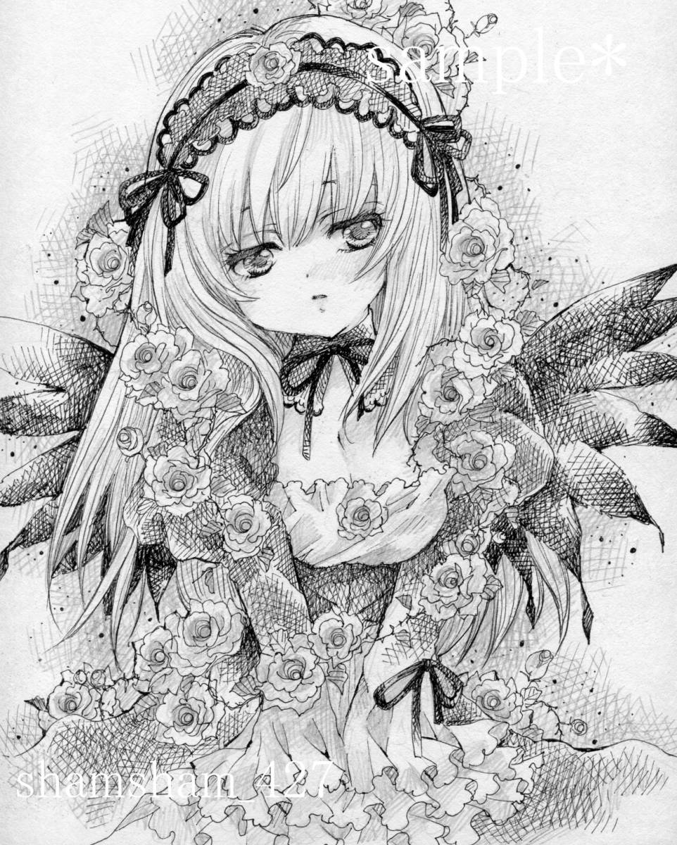 ローゼンメイデン 水銀燈 直筆原画 両面ポスター♯12 水銀燈 触り