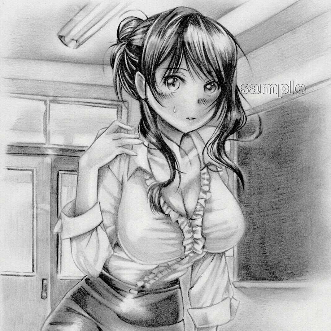 手描きイラスト 鉛筆画 古手川唯 女教師風 手描きイラスト 売買されたオークション情報 Yahooの商品情報をアーカイブ公開 オークファン Aucfan Com