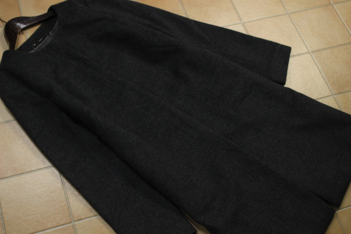 ★YLFI394 日本製！カシミヤ混！アンタイトルUNTITLED ひざ丈 カシミヤウールワンピース/グレー系/無地/サイズ3/