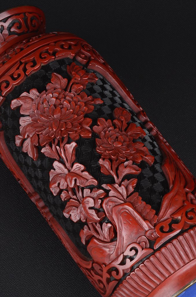 堆朱 中国美術 中国 中国の花瓶 当時 古美術 骨董品 置物 工芸品 美術