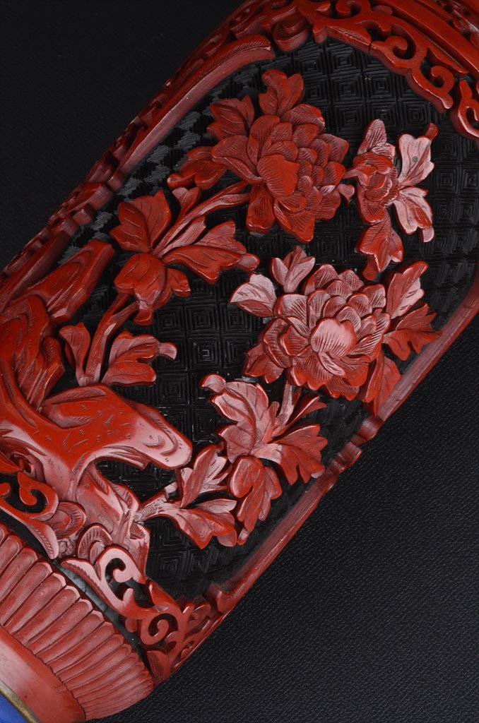 堆朱 中国美術 中国 中国の花瓶 当時 古美術 骨董品 置物 工芸品 美術