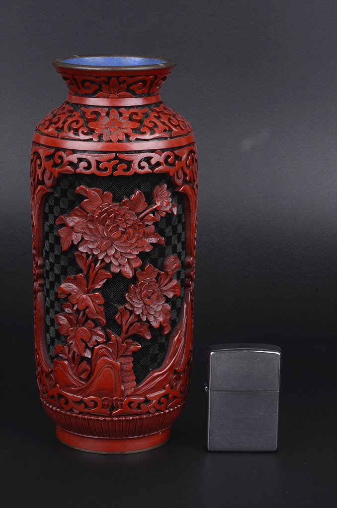 堆朱 中国美術 中国 中国の花瓶 当時 古美術 骨董品 置物 工芸品 美術