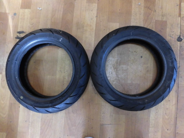 グロム新車約500㎞走行前後タイヤセット（エイプ50エイプ100XR100）_1