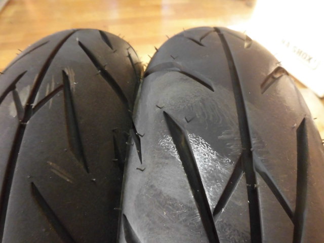 グロム新車約500㎞走行前後タイヤセット（エイプ50エイプ100XR100）_3