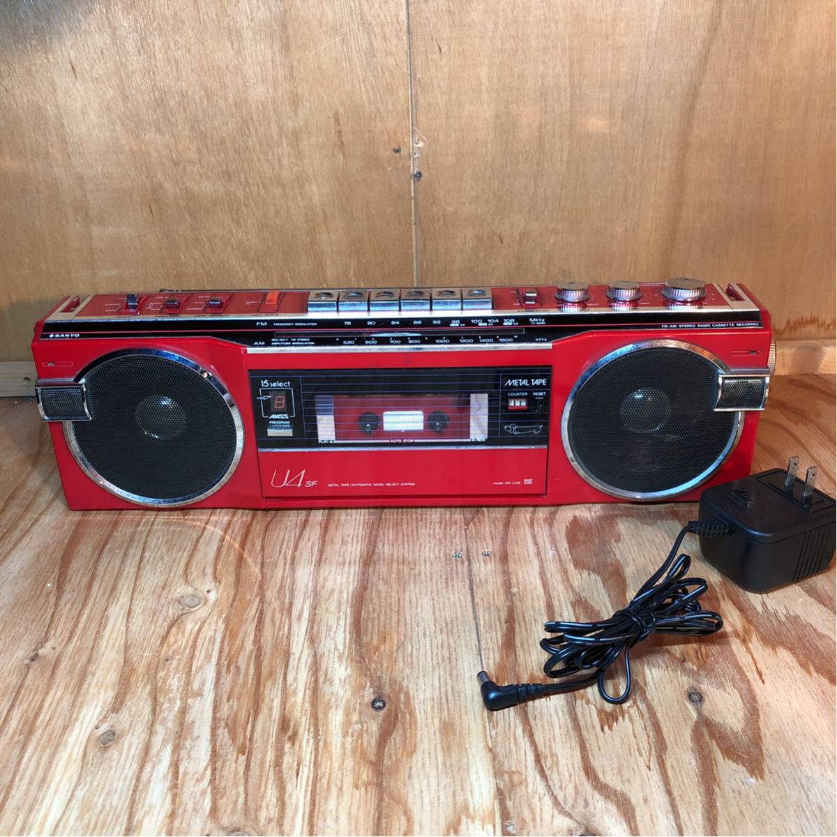 オーディオ機器 昭和レトロステレオ レコードプレイヤーFM.AMラジオ SANYO