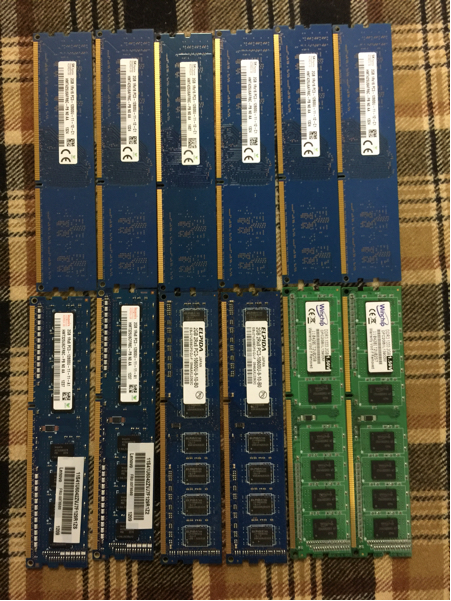 SK HYNIX 2GB 1R×16 PC3-12800U 6枚 他に 2GB 6枚