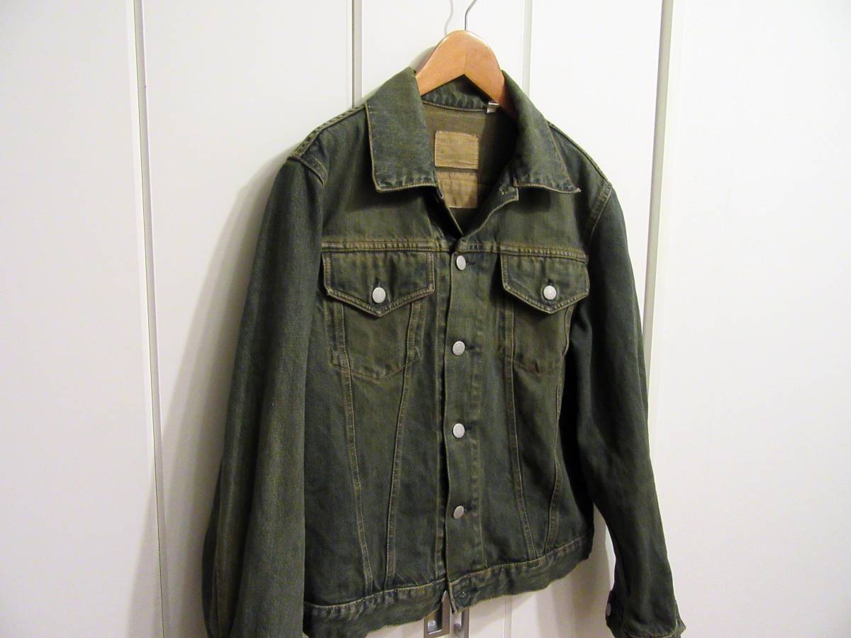 初期HELMUT LANG デニムジャケット 44 泥加工 泥染め 錆加工 