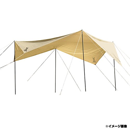 ポリコットンタープ　超大型　張り方自由自在　燃えにくい　5×5m