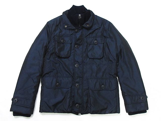 あき ESTNATION M-65 中綿 ミリタリー ジャケット リブ ネイビー 2 HOUSTON