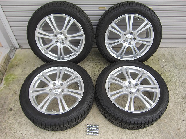 トヨタエスティマ等 ホイル+国産スタッドレス225/50Ｒ18　2015年製セット