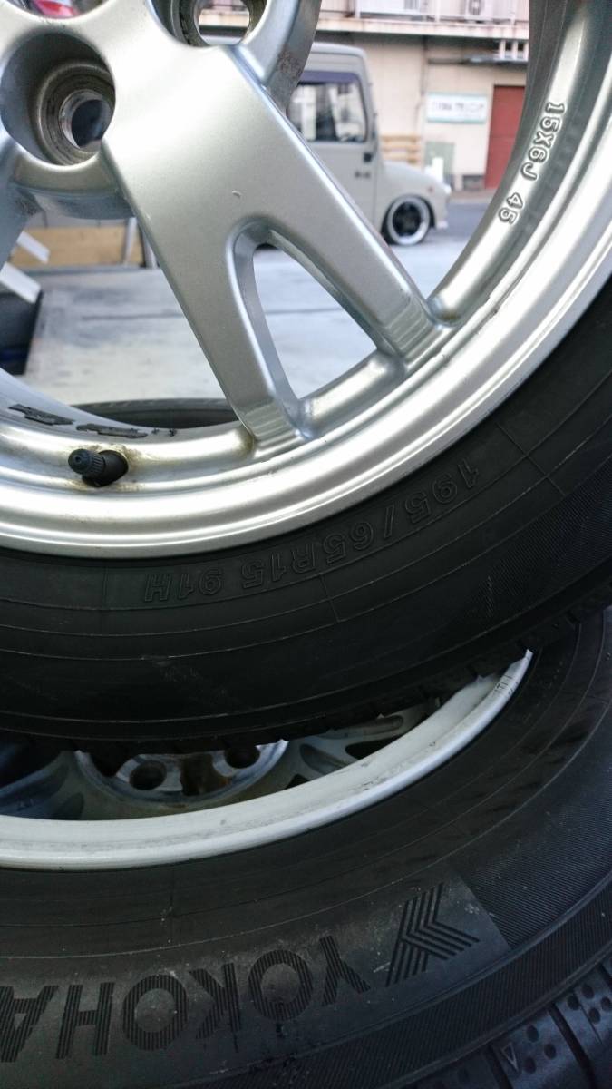 ヨコハマ　約８部山　ブルーアースA　195/65Ｒ15　４本セット　中古でも安心　