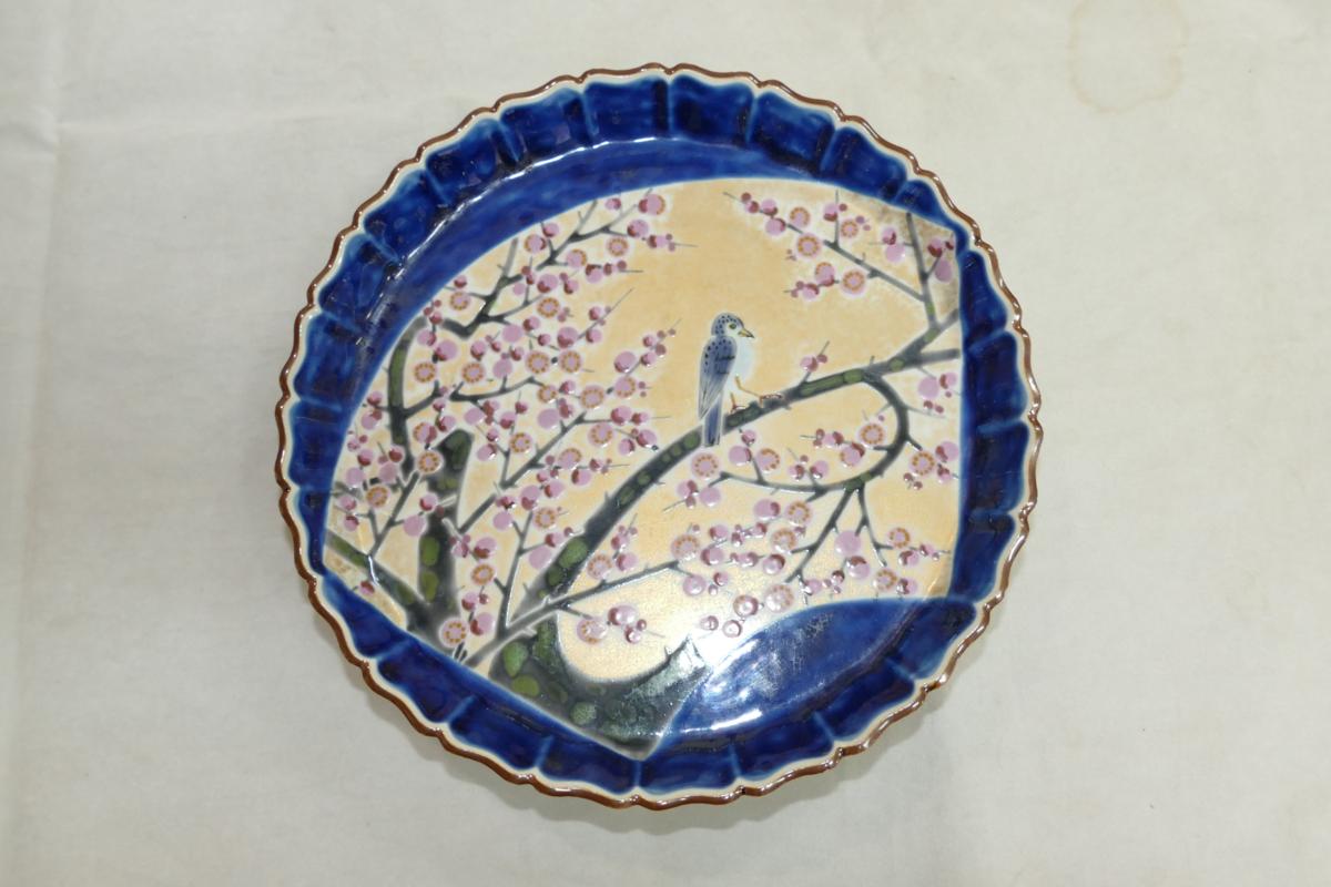 九谷焼扇面飾皿藤村正美