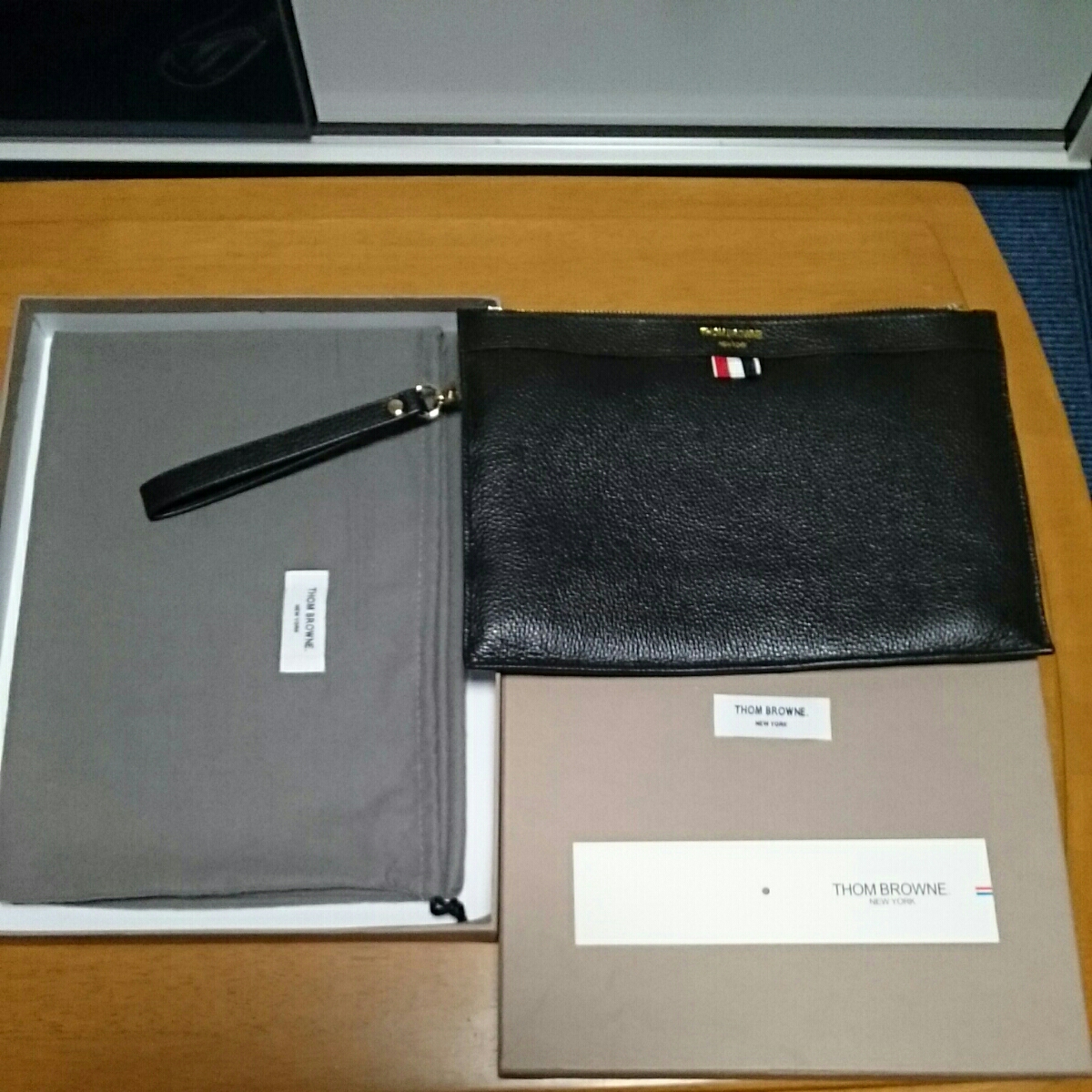 BROWNE THOM トムブラウン クラッチバッグ | - 極美品♡THOM ロゴ 