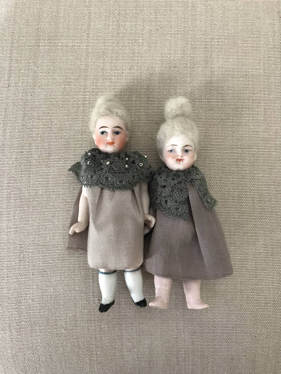 2体セット アンティーク ビスクドール