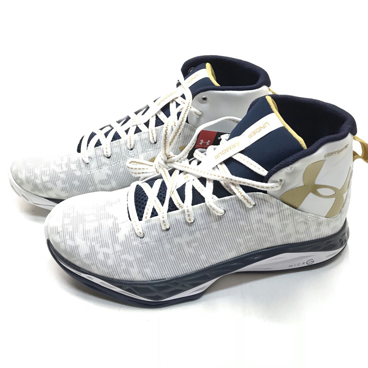 UNDER ARMOUR アンダーアーマー ファイヤーショット バスケットシューズ 白紺 26cm 新品