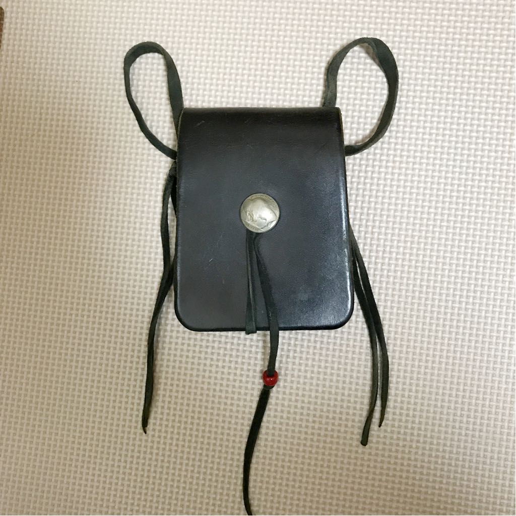 中古 ゴローズ サドルレザー 革 シガレットケース ブラック goro's
