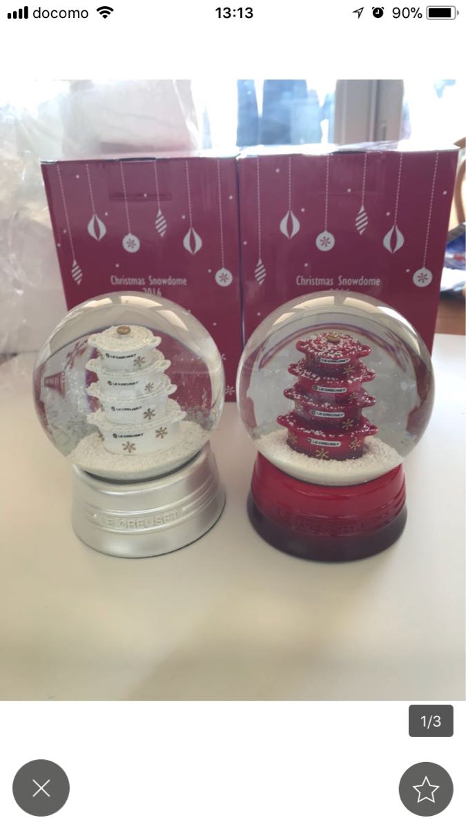 【未使用】 ルクルーゼ スノードーム ホワイト_2