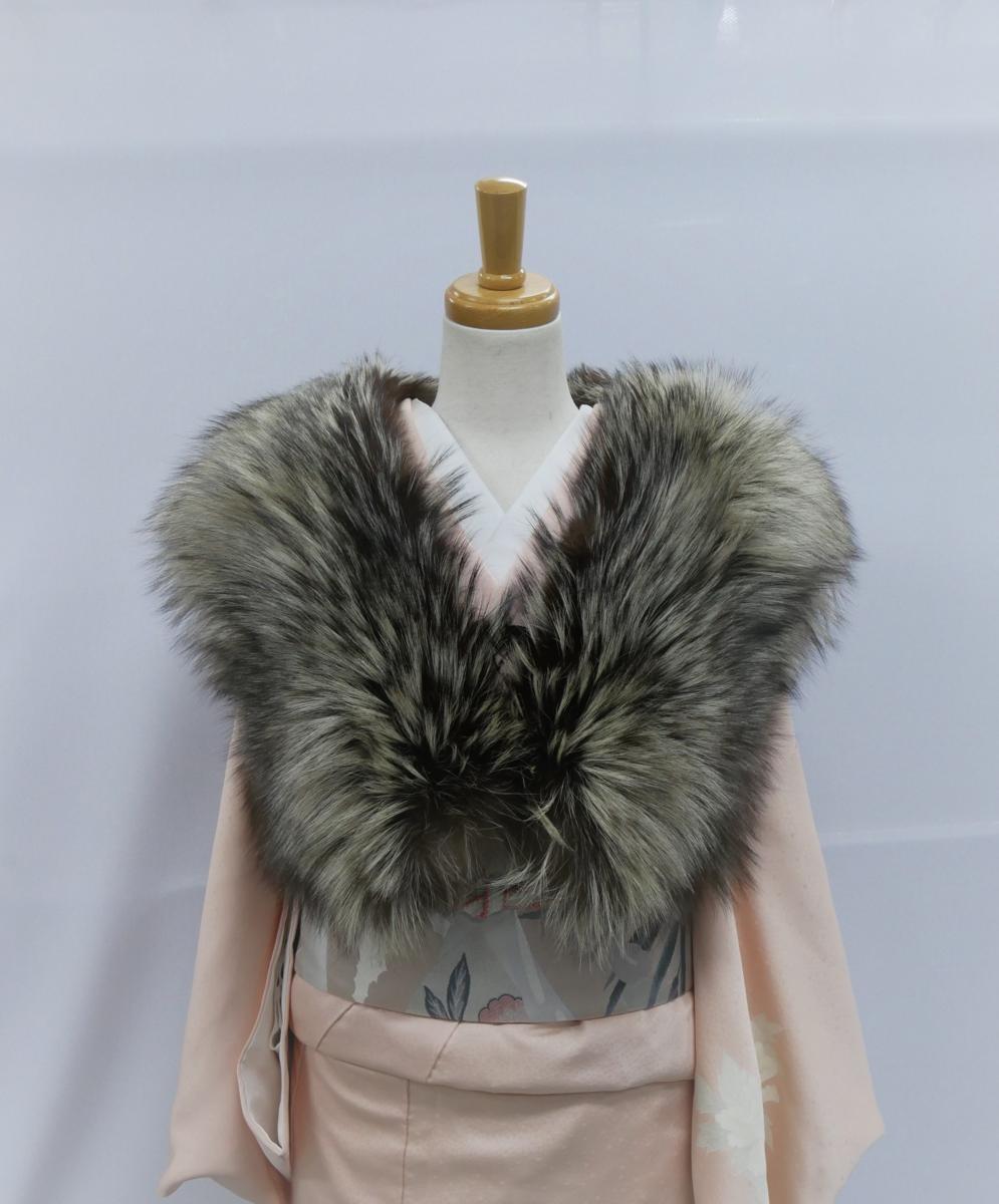 【SAGA FOX】サガフォックス◆シルバーフォックスのショール◆幅広のショール◆和装・洋装兼用◆◆NO.545