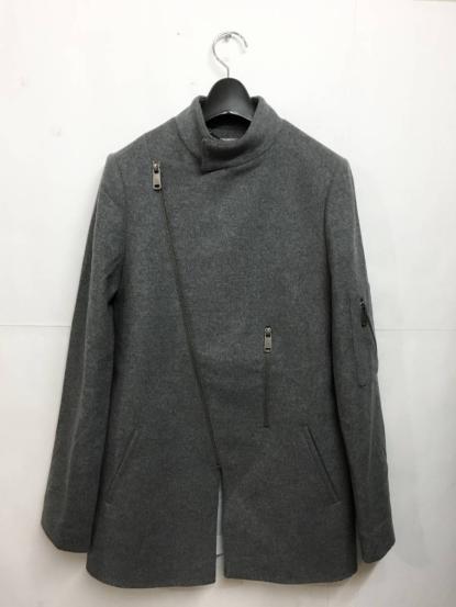 McQ アレキサンダーマックイーン ライダースデザイン カシミアコート 