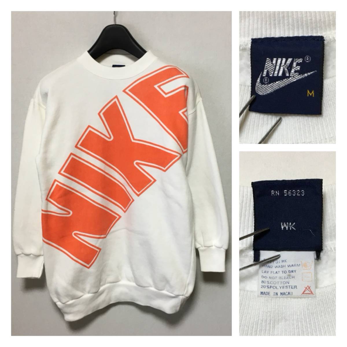 新作，低価 90s NIKE 風車 tシャツ 復刻 ナイキ 銀タグ ヴィンテージ