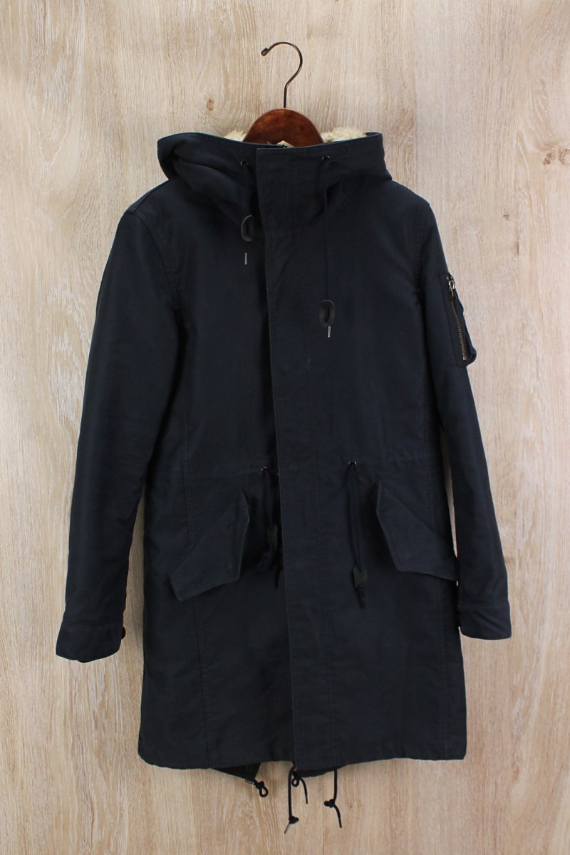 STUDIOUS◆モッズコート/1/ポリエステル/NVY