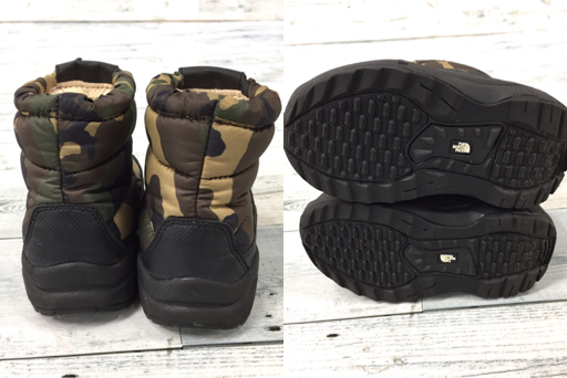 THE NORTH FACE ノースフェイス 迷彩柄 スノーブーツ キッズ 子供 15cm カモフラ