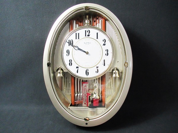 リズム時計社　からくり時計 B37◇からくり掛け時計 リズム時計 Small World マリオレ 4HM750 動確