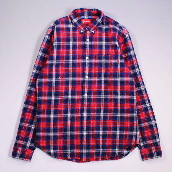 Supreme Flannel Shirt S Red シュプリーム チェック フランネルシャツ 赤 【1円スタート】