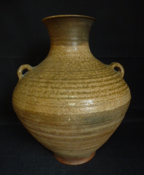 工芸品 16世紀 タイ 宋胡録 褐釉双耳壺 泰国 茶道具 古