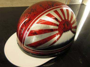 カスタムコルク半　シルバーラップ✘Candyレッド富士日章　七色ラメ カスタムコルク半 富士日章 キャンディレッド シルバーラメ ラップ最