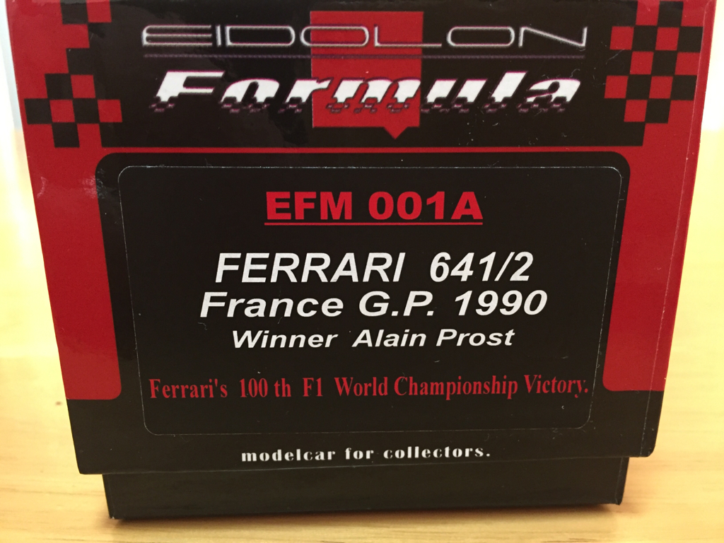 EIDOLON⁄アイドロン1⁄43 フェラーリ 641⁄2 フランスGP 1990 ウィナー