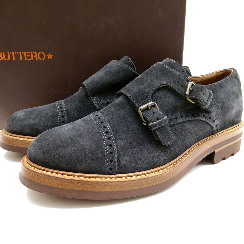BUTTEROブッテロ　ダブルモンクストラップシューズ　41 26-26.5cm メンズ BUTTEROブッテロ ダブルモンクストラップシューズ 41 26-26.5cm