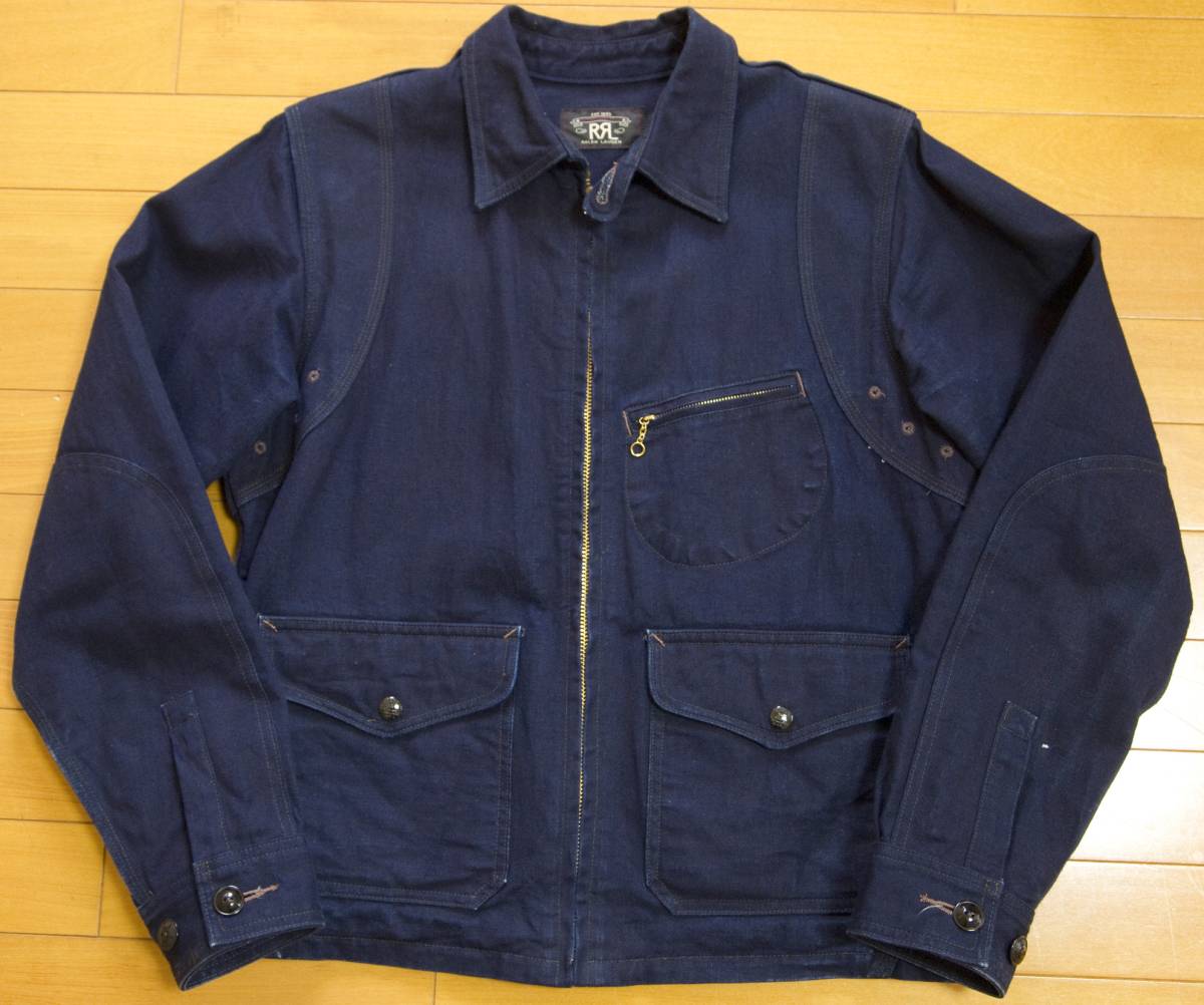 中古美品 RRL インディゴ ワークジャケット Sサイズ ブルゾン