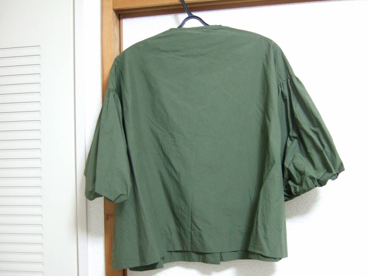 ebagos エバゴス 高密度 ブラウス シャツ ギャザー 大きめ グレー 