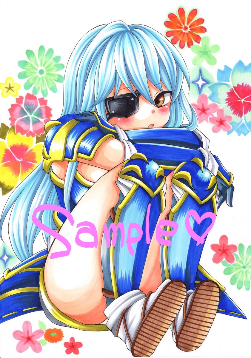 同人手描きイラスト☆戦国乙女 伊達マサムネ☆A4(手描きイラスト
