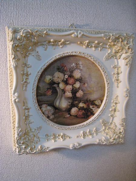 即決！クラシックホワイト額絵pi503w★ロマンチック☆リビング