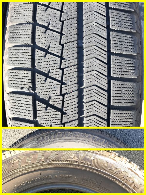 S527【13年製】215/60R16 95Q ブリヂストン BLIZZAK VRX 冬タイヤ スタッドレス 4本