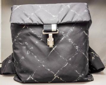 シャネル　CHANEL トラベルライン　ナイロン　リュックサック　ブラック