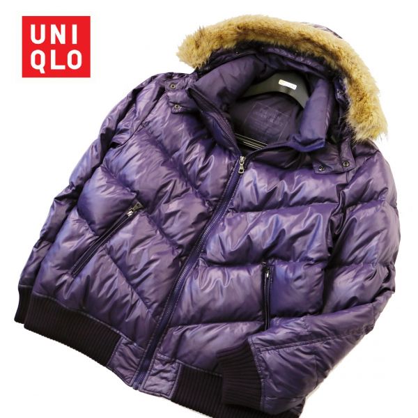 UNIQLO ユニクロ ファー フード プレミアム ダウン ジャケット Sz.XL 